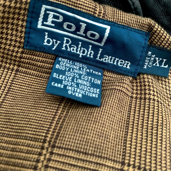 Polo by Ralph Lauren leather Coat black color - Picture 6 of 8